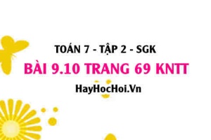 Bài 9.10 trang 69 Toán 7 Tập 2 Kết nối tri thức